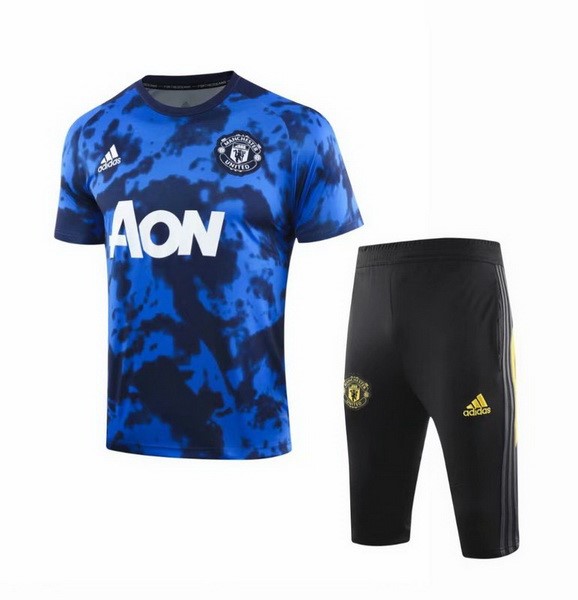 Entrenamiento Manchester United Conjunto Completo 2019-20 Azul Negro